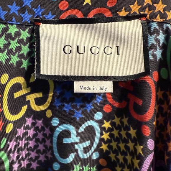Gucci Multicolor Star and Logo Pattern Shirt - Picture 2 of 6